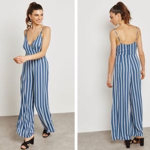 STRIPED CAMI JUMPSUIT